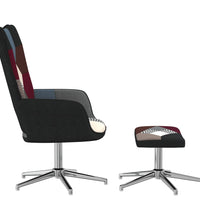 Relaxsessel mit Hocker Patchwork Stoff