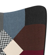 Relaxsessel mit Hocker Patchwork Stoff
