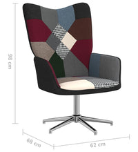 Relaxsessel mit Hocker Patchwork Stoff