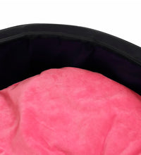 Hundebett Schwarz-Pink 99x89x21 cm Plüsch und Kunstleder