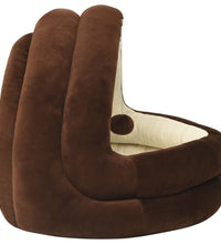 Katzenbett 50x50x45 cm Braun und Creme