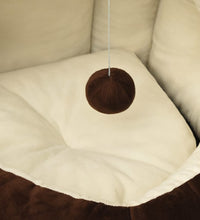 Katzenbett 50x50x45 cm Braun und Creme