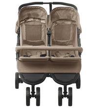 Geschwisterwagen Taupe Stahl