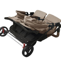 Geschwisterwagen Taupe Stahl
