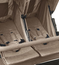Geschwisterwagen Taupe Stahl