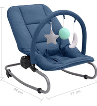Babywippe Marineblau Stahl