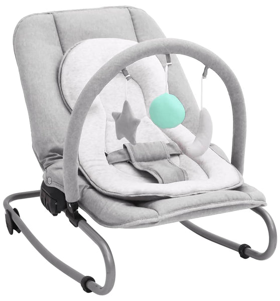 Babywippe Hellgrau Stahl