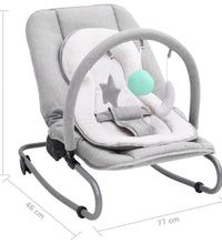 Babywippe Hellgrau Stahl