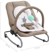 Babywippe Taupe Stahl