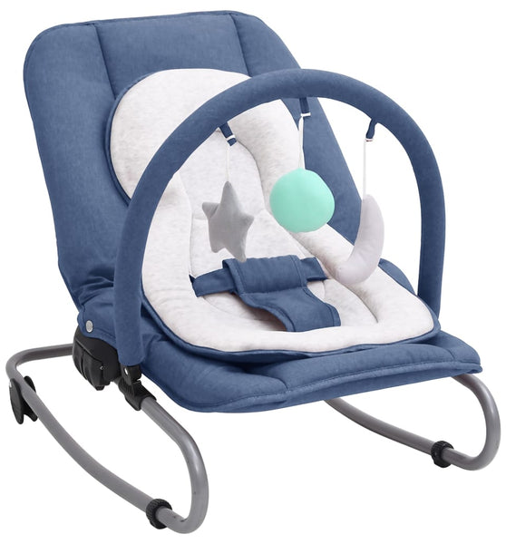 Babywippe Marineblau Stahl