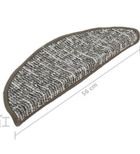 Treppenmatten 15 Stk. Anthrazit 56x17x3 cm