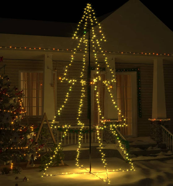 Weihnachtsbaum in Kegelform 360 LEDs Indoor Outdoor 143x250 cm