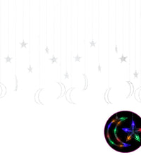 Lichterketten Stern und Mond Fernbedienung 345 LED Bunt