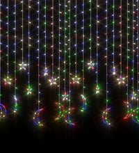 Lichterketten Stern und Mond Fernbedienung 345 LED Bunt