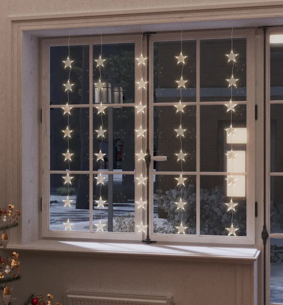 LED Sternenvorhang Lichterkette 200 LED Warmweiß 8 Funktionen