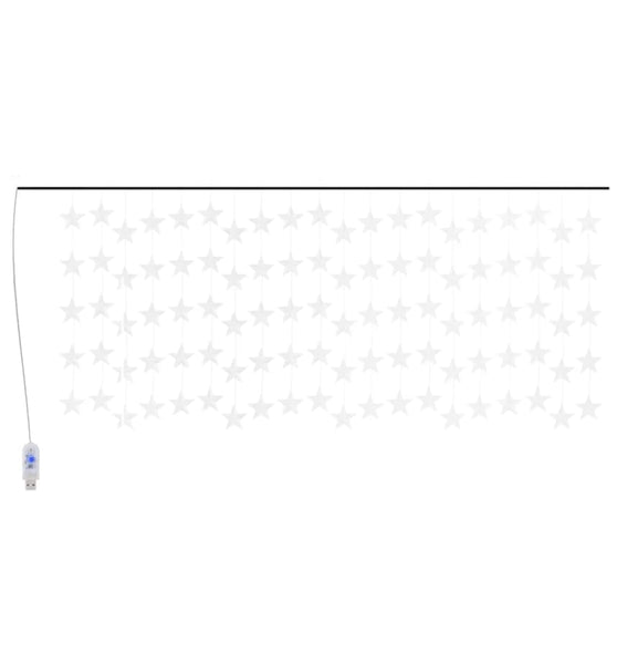 LED Sternenvorhang Lichterkette 500 LED Kaltweiß 8 Funktionen
