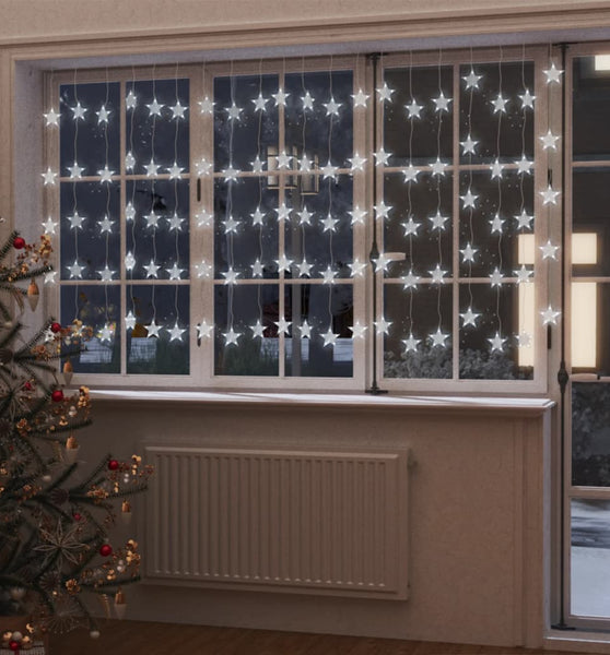 LED Sternenvorhang Lichterkette 500 LED Kaltweiß 8 Funktionen