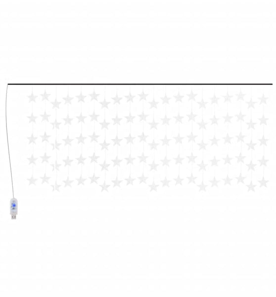 LED Sternenvorhang Lichterkette 500 LED Blau 8 Funktionen
