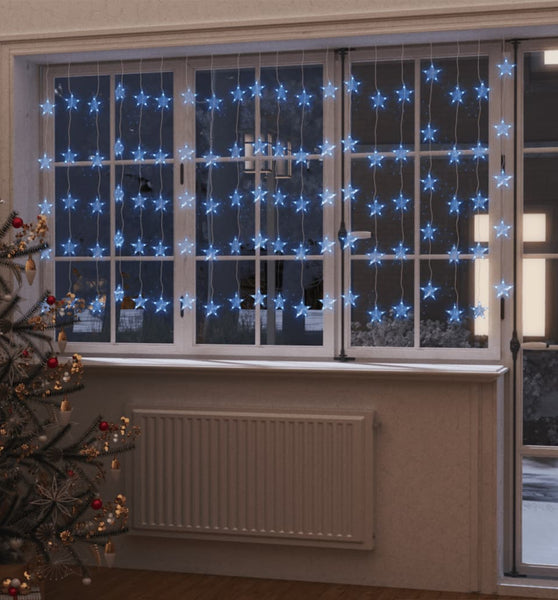 LED Sternenvorhang Lichterkette 500 LED Blau 8 Funktionen