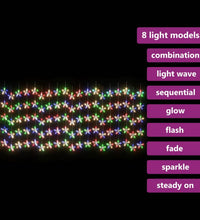 LED Sternenvorhang Lichterkette 500 LED Bunt 8 Funktionen