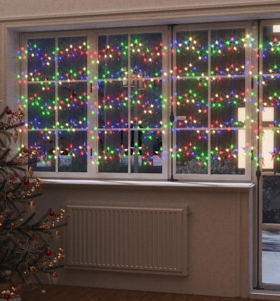 LED Sternenvorhang Lichterkette 500 LED Bunt 8 Funktionen