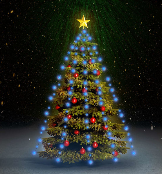 Weihnachtsbaum-Lichternetz mit 210 LEDs Blau 210 cm