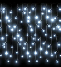 Lichtervorhang LED Eiszapfen 10 m 400 LED Kaltweiß 8 Funktionen