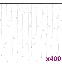 Lichtervorhang LED Eiszapfen 10 m 400 LED Bunt 8 Funktionen