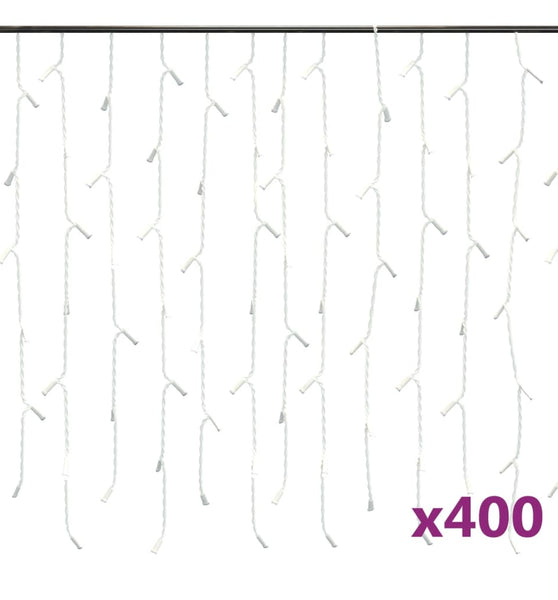 Lichtervorhang LED Eiszapfen 10 m 400 LED Bunt 8 Funktionen