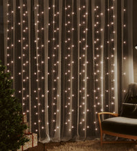 LED-Lichtervorhang 3x3 m 300 LED Warmweiß 8 Funktionen