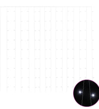 LED-Lichtervorhang 3x3 m 300 LED Kaltweiß 8 Funktionen