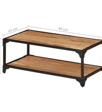 Couchtisch 90x45x35 cm Massivholz Akazie