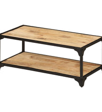 Couchtisch 90x45x35 cm Raues Massives Mangoholz