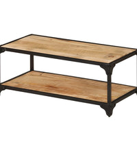 Couchtisch 90x45x35 cm Raues Massives Mangoholz