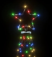 LED-Weihnachtsbaum mit Metallstange 500 LEDs Mehrfarbig 3 m