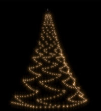 Weihnachtsbaum an der Wand mit Metallhaken 260 LED Warmweiß 3 m