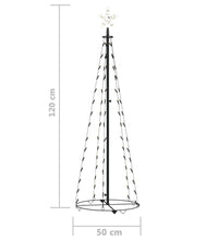 Weihnachtsbaum Kegelform 70 LEDs Deko Warmweiß 50x120 cm