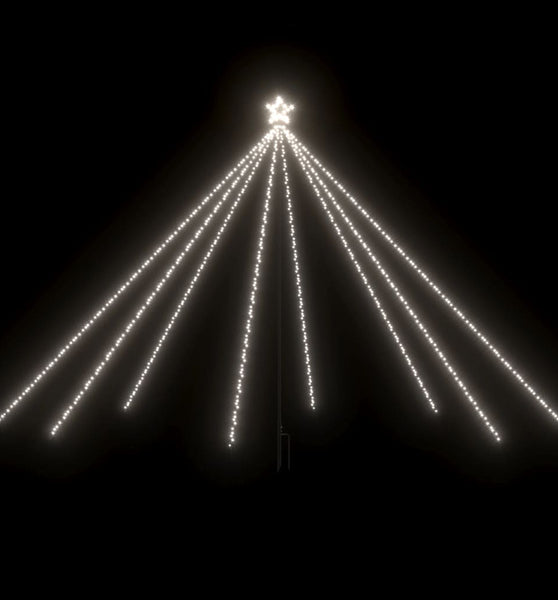 Weihnachtsbaum-Lichterketten Outdoor 576 LEDs Kaltweiß 3,6 m