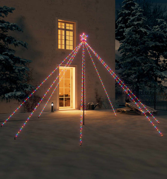 Weihnachtsbaum-Lichterketten Indoor Outdoor 576 LEDs Bunt 3,6 m