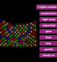 Weihnachts-Lichternetz Mehrfarbig 3x3 m 306 LEDs Indoor Outdoor