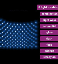 Weihnachts-Lichternetz Blau 4x4 m 544 LEDs Indoor Outdoor