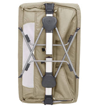Babybett mit Matratze Taupe Leinenstoff