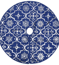 Luxus-Weihnachtsbaumdecke mit Socke Blau 90 cm Stoff