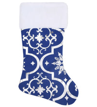 Luxus-Weihnachtsbaumdecke mit Socke Blau 90 cm Stoff