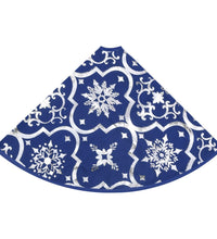 Luxus-Weihnachtsbaumdecke mit Socke Blau 90 cm Stoff