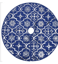 Luxus-Weihnachtsbaumdecke mit Socke Blau 90 cm Stoff