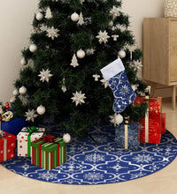 Luxus-Weihnachtsbaumdecke mit Socke Blau 90 cm Stoff