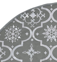 Luxus-Weihnachtsbaumdecke mit Socke Grau 122 cm Stoff