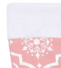 Luxus-Weihnachtsbaumdecke mit Socke Rosa 90 cm Stoff