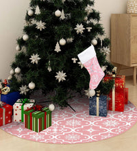 Luxus-Weihnachtsbaumdecke mit Socke Rosa 90 cm Stoff